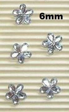 6mm GEM FLOWERS - IRREDESCENT 4g