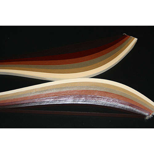 3mm QUILLING PAPER BROWN MIX (100)