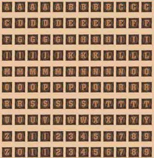 12x12" ALPHA WOOD INLAY PATTERN PAPER