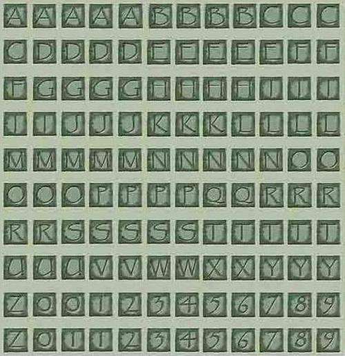 12x12" ALPHA GREEN PATTERN PAPER