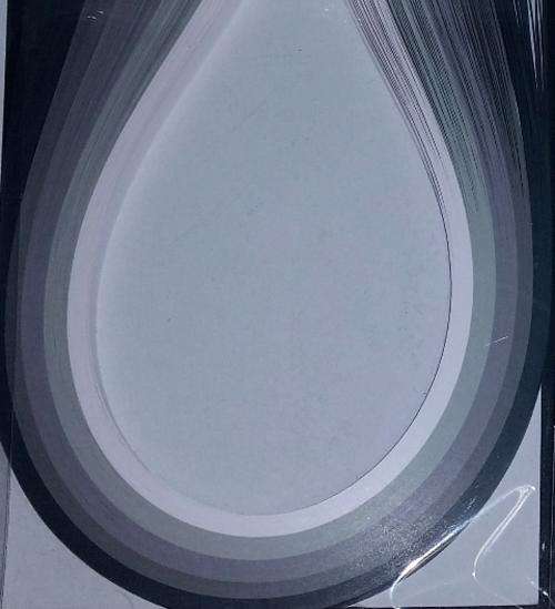 3mm QUILLING PAPER - GREY MIX (100)