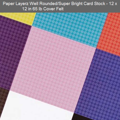 12x12" PAPER LAYERZ - SUPER BRIGHT CARDSTOCK   ~~ SPECIAL  ~~~