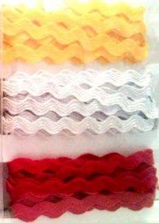 RIBBON RIC RAC 6m WITH BRIGHT YELLOW
