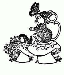 RUBBER STAMP - MOUSE NATURE