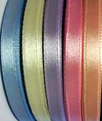 6mm SATIN RIBBON 5 COLOURS  (5m)