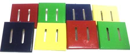 RIBBON BRADS SQ 8