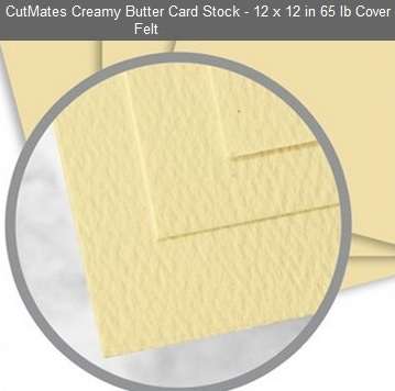 CUTMATES12x12" CREAMY BUTTER  -  The card stock that cuts like butter