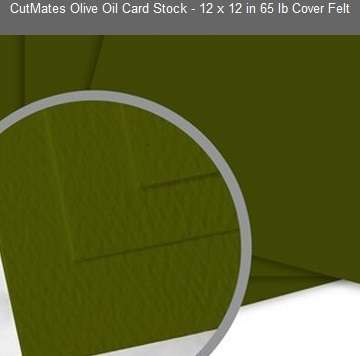 CUTMATES12x12" OLIVE OIL - The card stock that cuts like butter