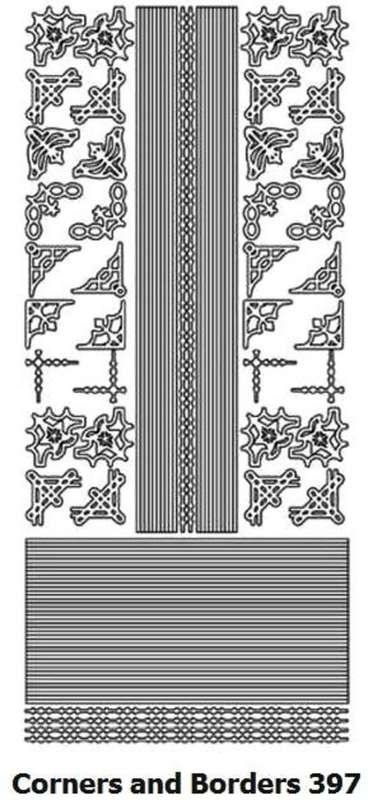 PEEL-OFFS 397S BORDERS & CORNERS  SILVER