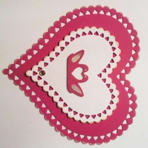 TOPPER HEART SWAN RED 10x9.5cm