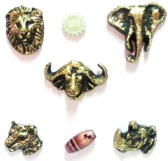 RESIN BIG 5 SMALL R08 GOLD  (5)