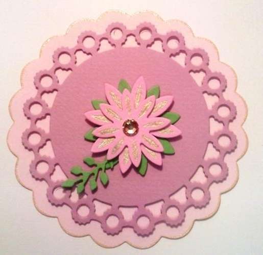 TOPPER FLOWER - PINK & GOLD