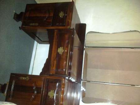 Antique imbuia dressing table.
