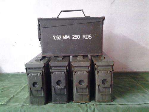 5x Steel 7.62mm Ammo boxes.One price for all.