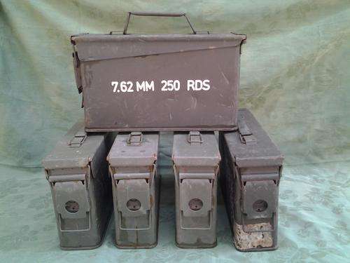5x Steel 7.62mm Ammo Boxes.One Price For All.