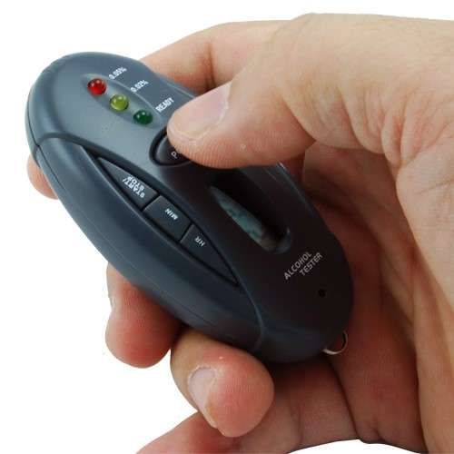 Breathalyser (alcohol tester) + Keyholder + Stopwatch