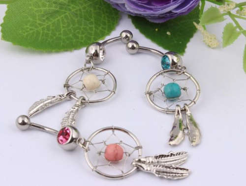 ## Dream Catcher Belly Ring ##