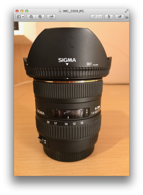 Sigma 10-20mm f:4-5:5 DC HSM Lens for Canon. Only Used twice!