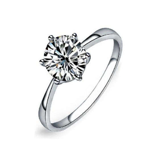Sterling Silver Cubic Zirconia New Wholesale Jewelry Wedding Ring Size 5-9