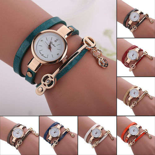 Mouse over image to zoom Ladies-Faux-Leather-Bracelet-Watch-Crystal-Watches-Women-Fashion-Girl-Wris