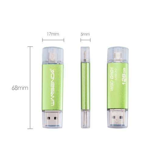 WANSENDA Fast Speed USB 3.0 OTG Pen drive 32GB Metal USB Flash Drive