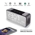Hi-Fi Portable Wireless Stereo Speaker with Alarm Clock - Grey