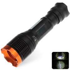 GENUINE ZHISHUNJIA LED 1000lm 5-Mode White Zooming Flashlight - Black