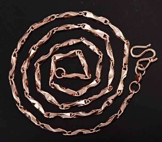 Gorgeous 9K Real Rose Gold Filled "sunflower seedS" Necklace,C287