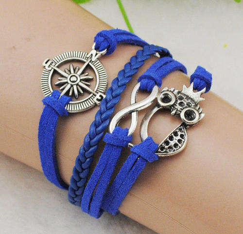 Owl Friendship infinity Charm Bracelet