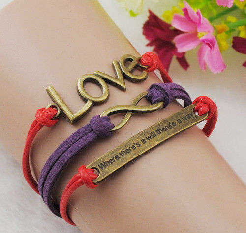Infinity Bronze Friendship Charm Bracelet
