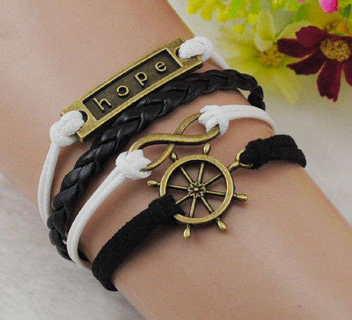 Infinity Rudder Bronze Bracelet