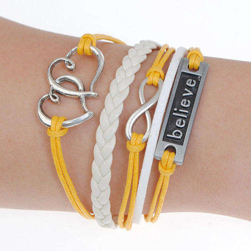Infinity Heart Believe Friendship Bracelet