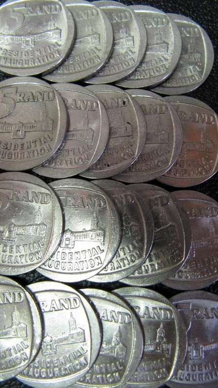 *Crazy R1 Start*  20X 1994 'Pres. Inauguration' R5 coins - bid per coin