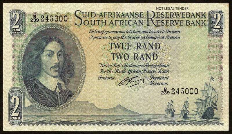 SA 2 Rand 1962 (G Rissik 1st Issue) in EF/EF+ condition