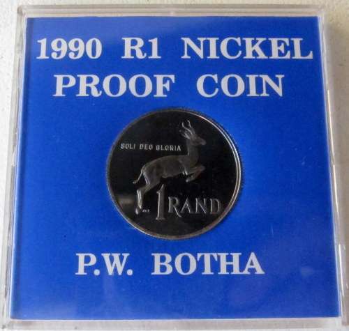SA 1990 Proof Nickel R1 - in perspex casing - more than one available