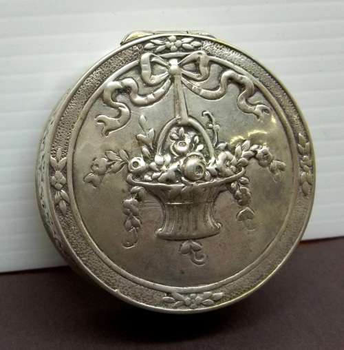 Vintage pill box made from continental silver