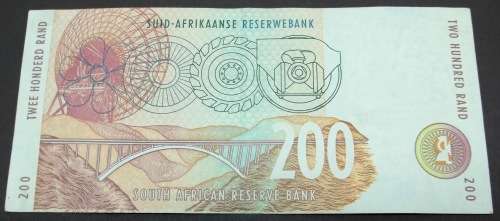 SA 200 Rand 1999 - Mboweni 1st Issue, AA Prefix - in EF+/aUNC condition