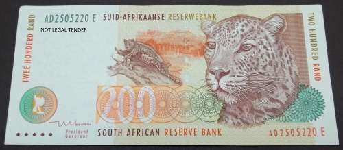 SA 200 Rand 1999 - Mboweni 1st Issue - in aUNC condition