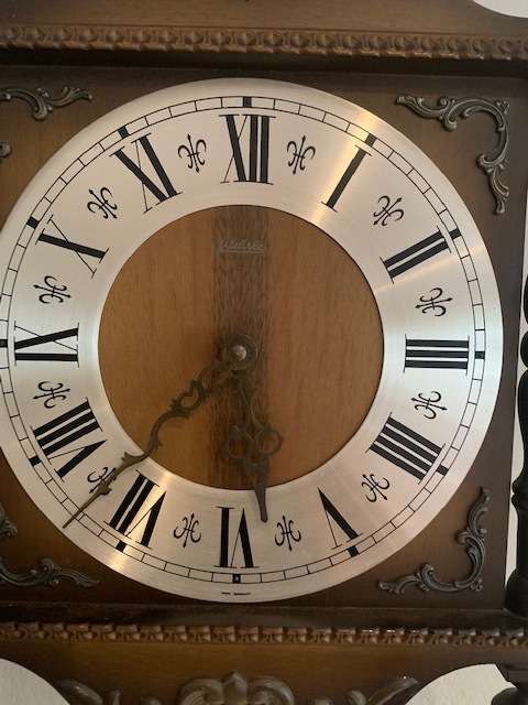 VINTAGE GERMAN WAG ON WALL CLOCK WEIGHT DRIVEN