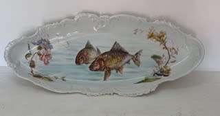 Extra Long, French, Porcelain, `Lunéville` Fish Platter