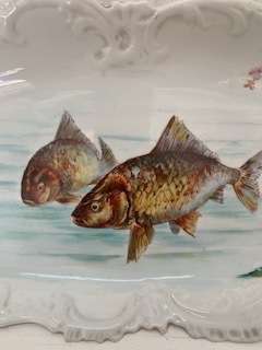 Extra Long, French, Porcelain, `Lunéville` Fish Platter