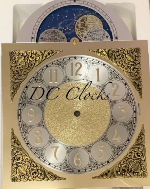 HERMLE GRANDFATHER CLOCK MOON PHASE DIAL FOR HERMLE CHAIN CHIME MOVEMENT