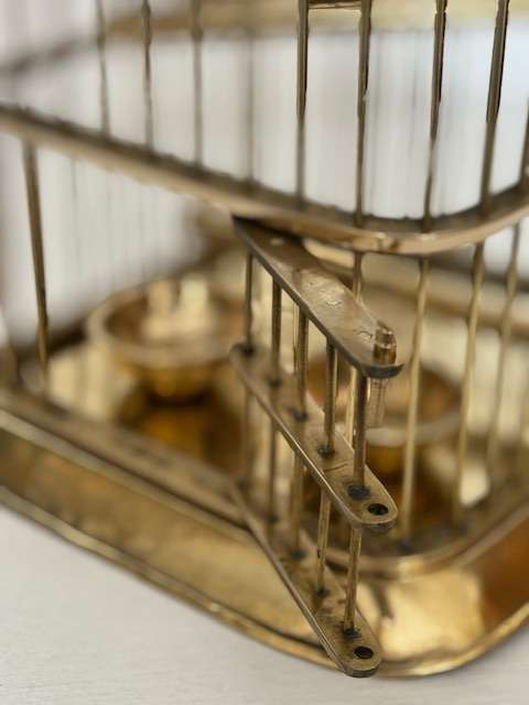 SOLID BRASS BIRD CAGE