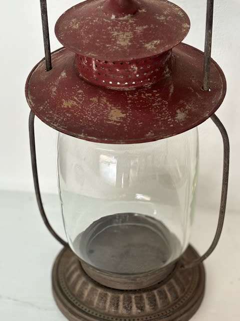 TALL GLASS METAL LANTERN