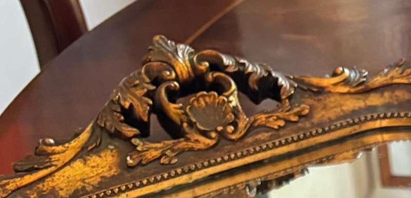 Gold mirror tray vintage