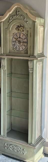 GRANDFATHER CLOCK BOOK DISPLAY CASE