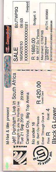 2 JEFF DUNHAM TICKETS FOR SALE!!!!!!!!!!