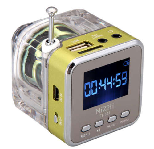 Best Mini Portable Speaker USB Digital MP3 Player HiFi Micro SD/TF LCD FM Radio