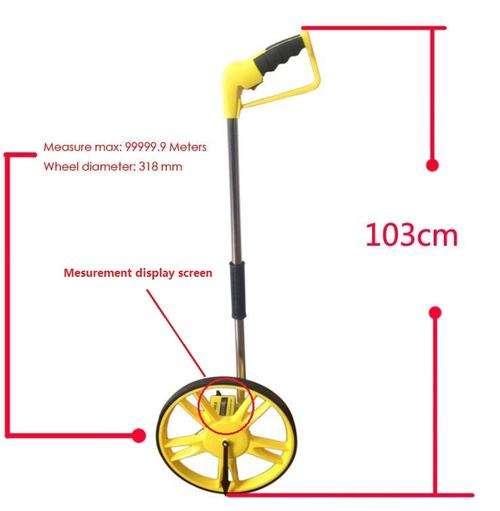 -LOCAL STOCK-  Measuring Surveying Wheel MAX Distance For 99999.9 Meters