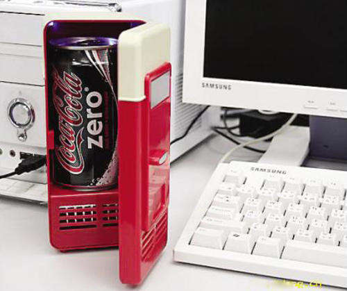 Mini USB Cola Drink Fridge Beverage Can Car Cooler Warmer Refrigerator Freezer